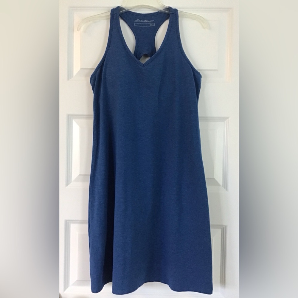 Eddie Bauer Activewear Dress ~ Small ~ Halter Back Tank ~ Blue ~ NWOT